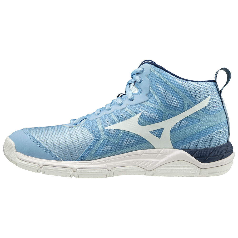 Tenis Para Voleibol Mizuno Wave Supersonic 2 Mid Para Mujer Azules/Blancos 6159287-YB